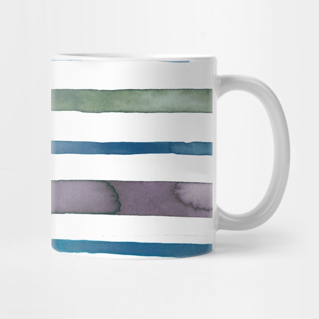 Nautical Sea Stripes Blue by ninoladesign